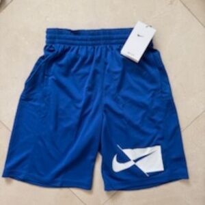 Dark Blue Nike Boys Dri-Fit Athletic Shorts